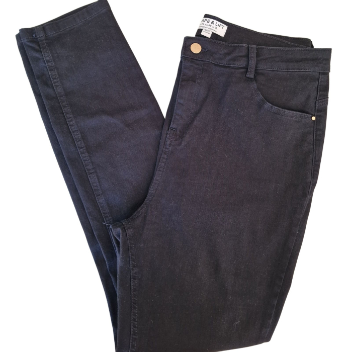 Blugi Dorothy Perkins Shape & Lift, talie inalta, negru, XXL [5]