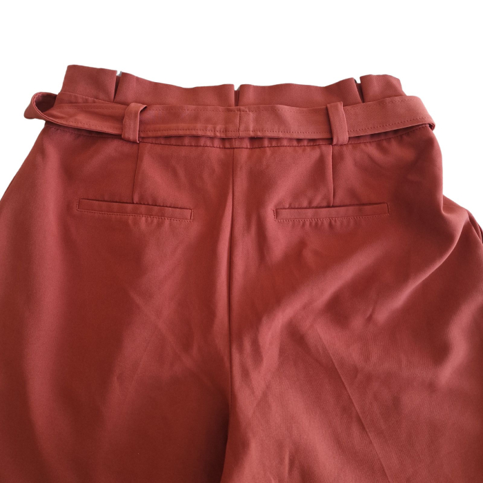 Pantaloni NEW LOOK, terracotta/ruginiu, talie inalta, croiala dreapta, M [5]
