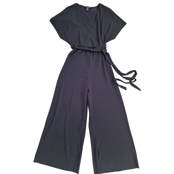 Salopeta NEW LOOK, decolteu V wrap, pantalon evazat, XS [2]