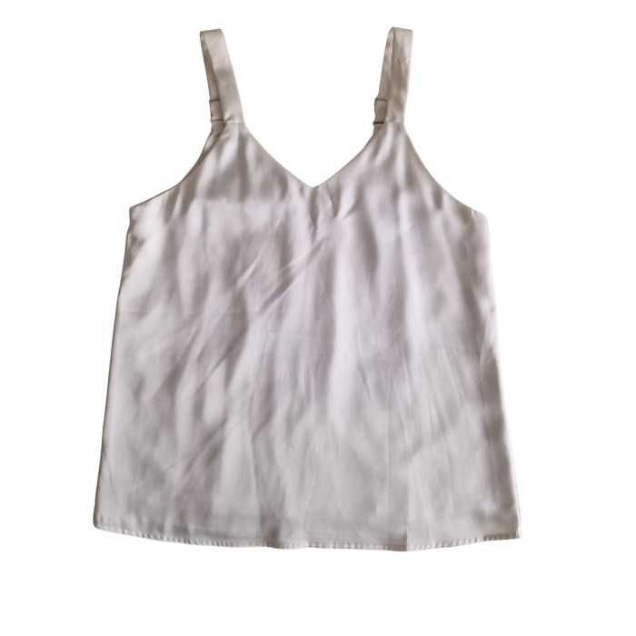 Top Rowen Avenue, alb perlat, bretele late, decolteu V, L [5]