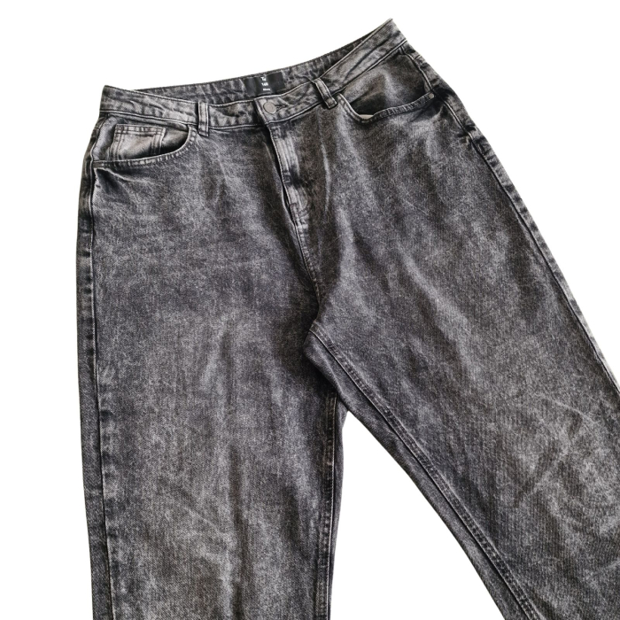 Blugi TU tapered High Waisted, mom fit, grey wash XL [3]
