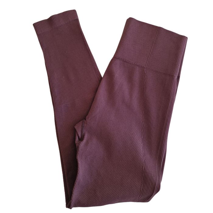 Colanti WORK OUT, seamless, maro, ribbed, talie inalta, L [3]