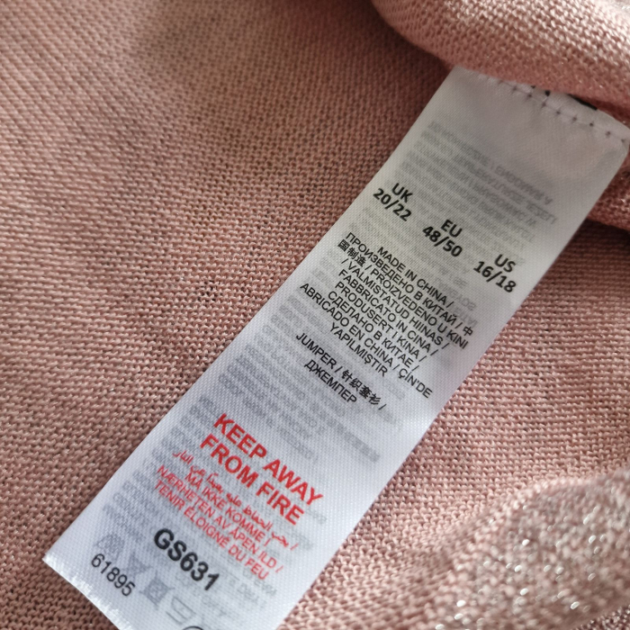 Bluza TOGETHER, tricot cu lurex, rpz pudrat, maneci fluture, umeri goi, 3XL [6]