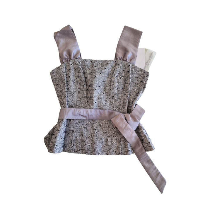 Top Peter Martin, taupe tip corset, plepum, tweed eyeled, L [3]