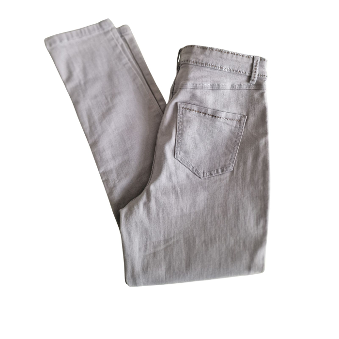 Blugi skinny Marks & Spencer, elastic, pietricele aplicate, gri, L [6]