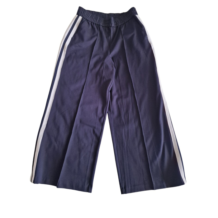 Pantaloni F&F eleganti, side stripe wide leg, navy, XL [4]
