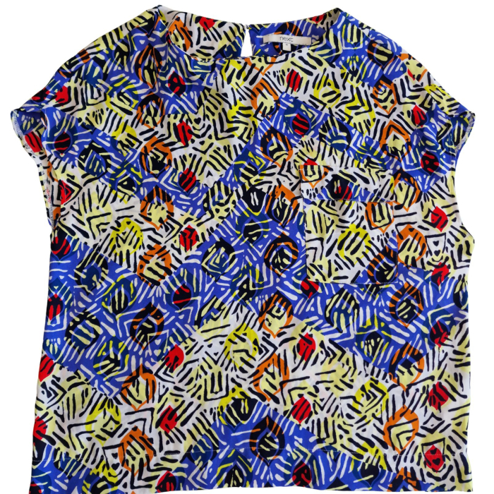 Tricou NEXT, print abstract, buzunar piept, L [3]