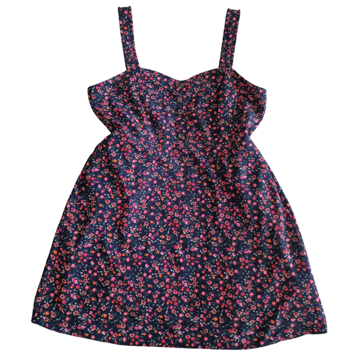 Rochie DUNNES florala bleumarin, tip sarafan, 3XL [2]