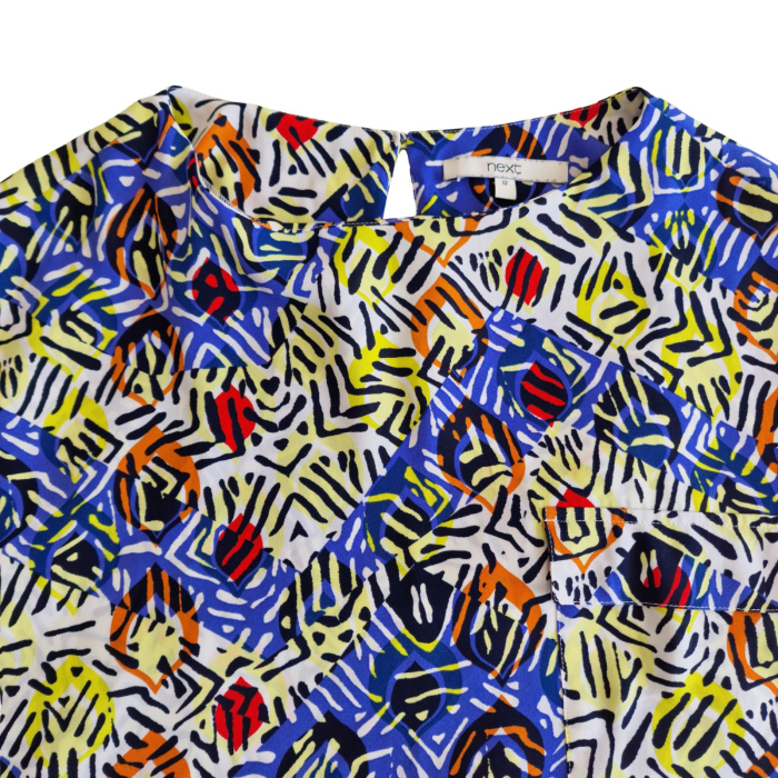 Tricou NEXT, print abstract, buzunar piept, L [6]