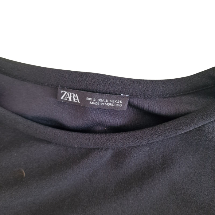 Rochie ZARA, asimetrica, decolteu rotund, centura snur si inel, S [5]