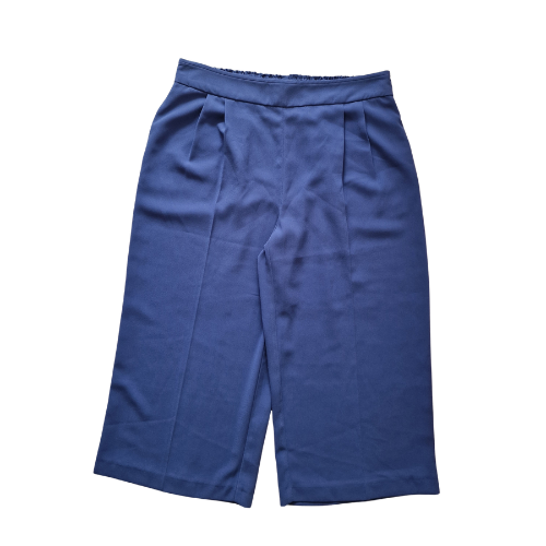 Pantaloni culotte albastru, talie elastica, marime XL, DUNNES [3]