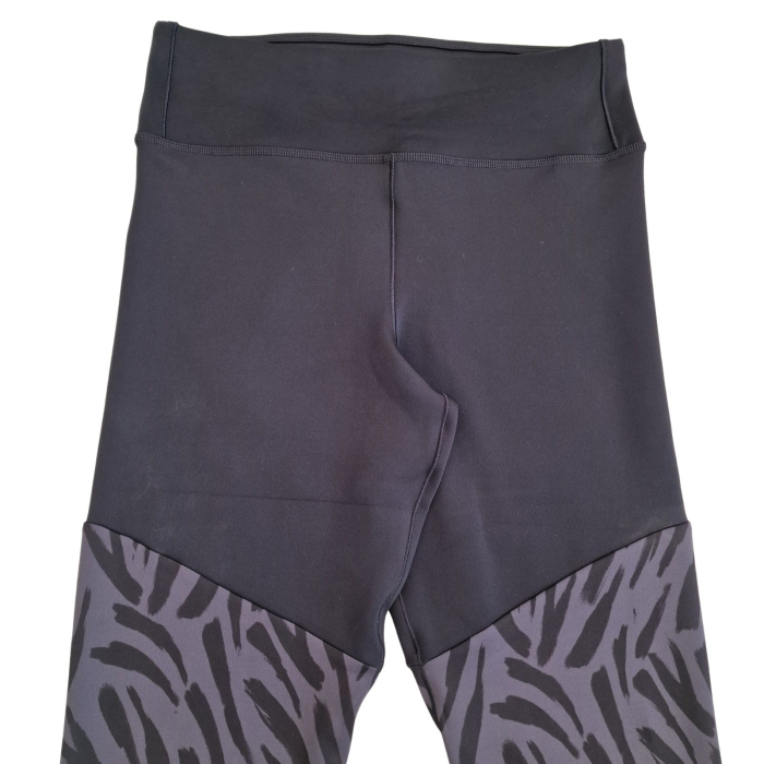 Colanti Hight Waist ADIDAS, fitness, negru cu animal print, S [5]