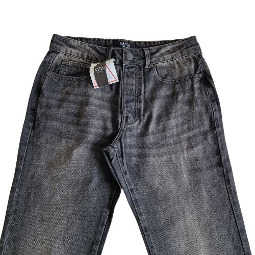Blugi boohoo MAN, flare fit, grey washed, W32/L32, S [4]