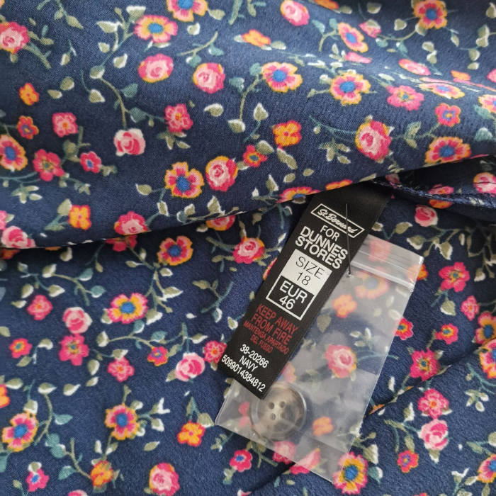 Rochie DUNNES florala bleumarin, tip sarafan, 3XL [6]