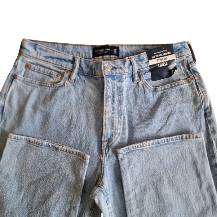 Blugi Abercrombie & Fitch, VTG strech, athletic loose, denim, W34/L32, L [3]