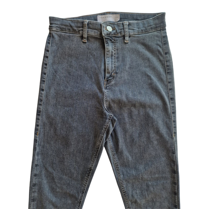 Blugi skinny fit, 'Joni' TOPSHOP, grey washed denim, M [4]