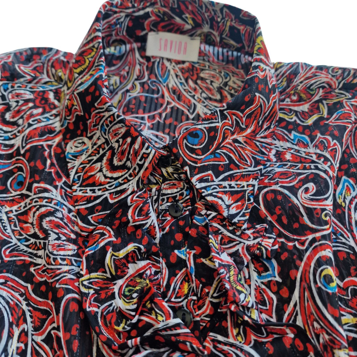 Camasa SAVIDA, paisley, volanase, multicolor, L [5]