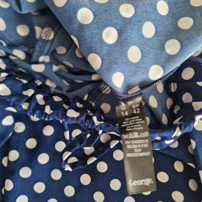 Pantaloni GEORGE, buline bleumarin, eleganti, XL [5]