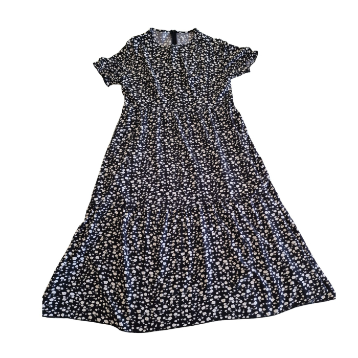 Rochie SHEIN, florala, tiered, decolteu rotund, XL [3]