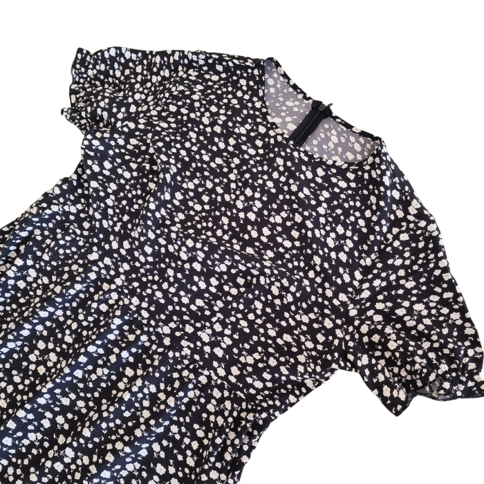 Rochie SHEIN, florala, tiered, decolteu rotund, XL [4]