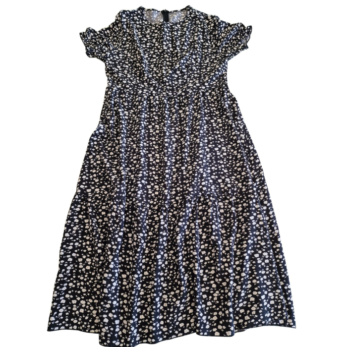 Rochie SHEIN, florala, tiered, decolteu rotund, XL [2]