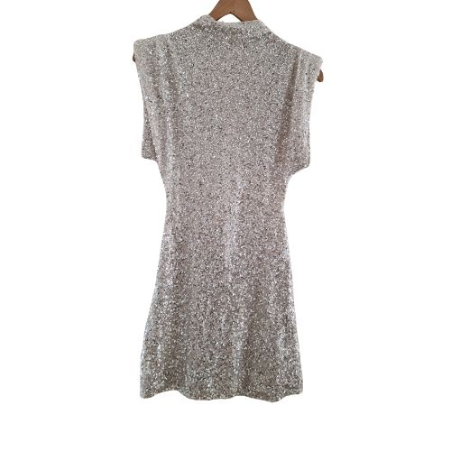 Rochie VTG Sequin Mini, paiete, croiala mulata - fluture, marime S [4]
