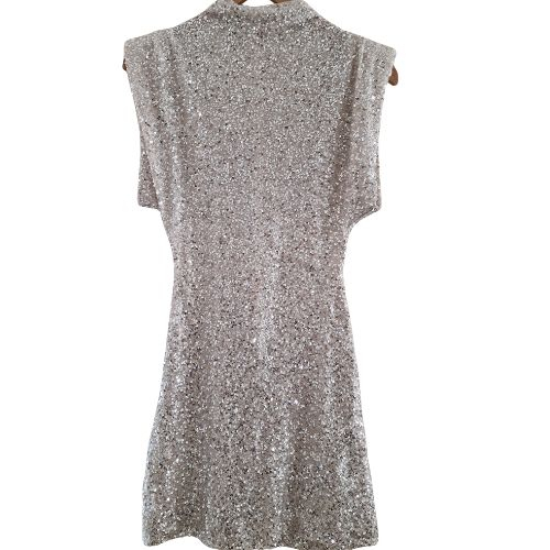 Rochie VTG Sequin Mini, paiete, croiala mulata - fluture, marime S [2]