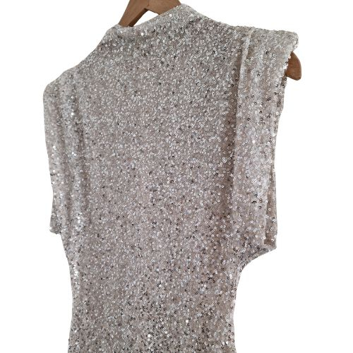 Rochie VTG Sequin Mini, paiete, croiala mulata - fluture, marime S [3]
