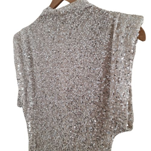 Rochie VTG Sequin Mini, paiete, croiala mulata - fluture, marime S [5]