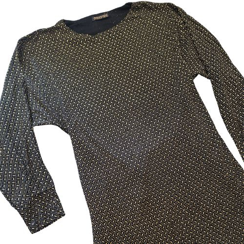 Rochie VTG, negru cu auriu, cordon la spate, sexy, marime L [2]