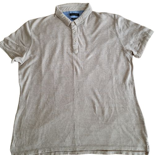 Tricou Massimo Dutti, polo bej dungi, L [2]
