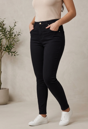 Femei - Blugi Dorothy Perkins Shape & Lift, talie inalta, negru, XXL