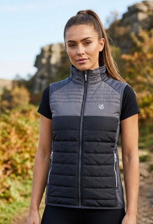 Femei - Vesta DARE2B tehnica, hiking jacket, gri/negru, M
