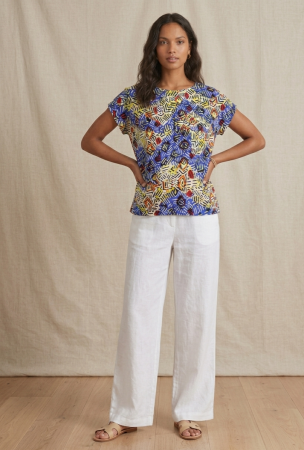 Topuri si Tricouri - Tricou NEXT, print abstract, buzunar piept, L