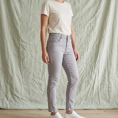 Femei - Blugi skinny Marks & Spencer, elastic, pietricele aplicate, gri, L