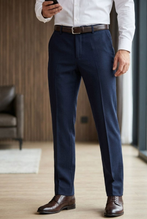 Barbati - Pantaloni TAYLOR & WRIGHT, eleganti, slim fit, bleumarin, W32/L32, M