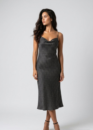 Femei - Rochie Maxi NEW LOOK, model buline, decolteu COWLNECK, 48