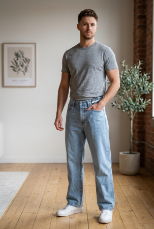 Blugi - Blugi Abercrombie & Fitch, VTG strech, athletic loose, denim, W34/L32, L