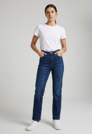 Femei - Blugi Marks & Spencer, SIENNA  Supersoft High Waisted, Dark indigo, M