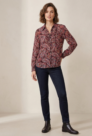 Femei - Camasa SAVIDA, paisley, volanase, multicolor, L