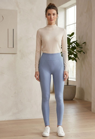 Colanti - Colanti WORK OUT, bleu, seamless, talie inalta, L