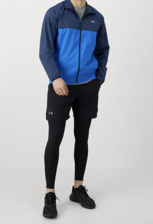 Barbati - Jacheta New Balance, windbreaker, bicolor navy/albastru, M