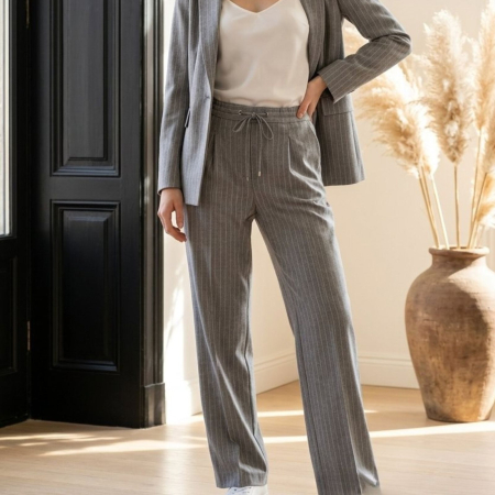 Pantaloni eleganti - Pantaloni PRIMARK, pintstripe gri, tailored casual retro, XS