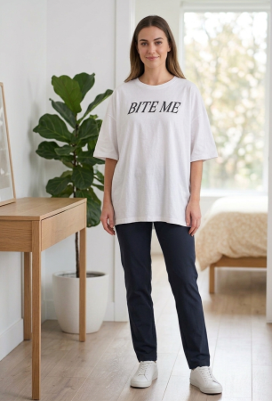 Topuri si Tricouri - Tricou PRIMARK, mesaj grafic, bumbac, model oversized, M