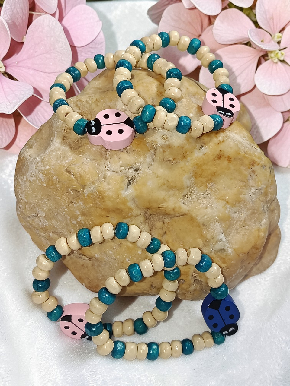 Brățară Din Lemn Pentru Copii –"Picătură de Cer și Noroc" – Handmade [2]