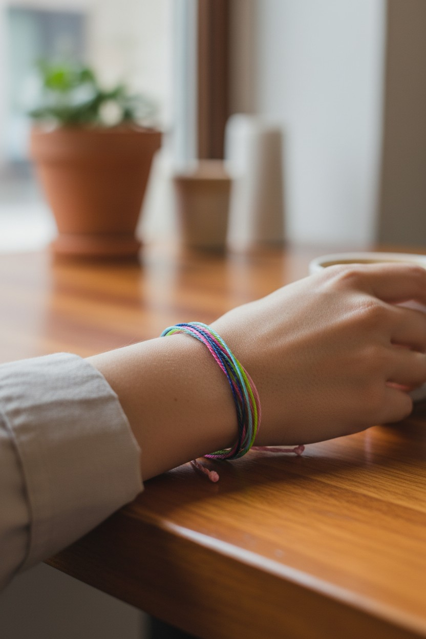 Brățară Reglabilă Handmade Din Șnur Cerat –„Vis în Culori” [3]
