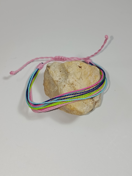 Brățară Mărțișor Handmade din Șnur Cerat Curcubeu [2]