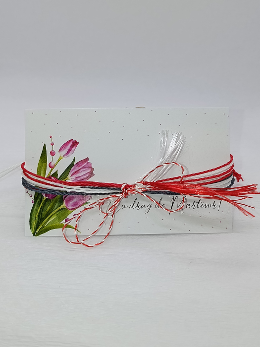 Brățară Mărțișor Șnur Cerat „Esență de Martie” Handmade [3]