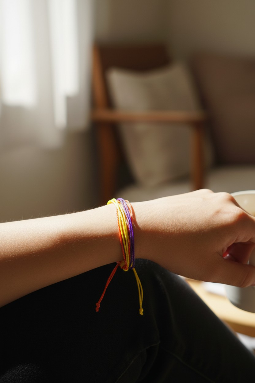 Brățară Reglabilă Handmade Din  Șnur Cerat  – „Joy” [3]