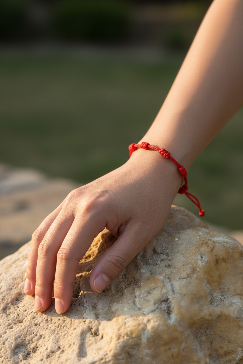 Brățară Handmade Șnur Roșu „Simfonia Nodurilor Infinite” – Talisman Norocos Ajustabil [3]